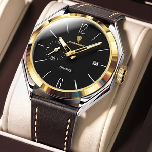 Nuevo Reloj de Pulsera Deportivo POEDAGAR 689 para Hombre, Reloj de Cuarzo de Cuero para Negocios, Resistente al Agua, Luminoso - Product Image 3
