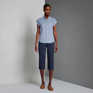 FOXA Pantalon capri en tricot sport pour femme, taille haute, élastique, respirant, pour un usage décontracté - Product Image 5