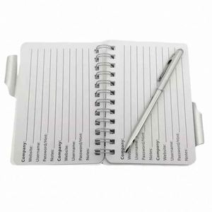 Cuaderno Portátil de Aluminio en Oferta, Cuaderno con Cubierta de Aluminio y Bolígrafo, Cuaderno de Espiral con Cubierta Metálica de Aluminio - Product Image 6