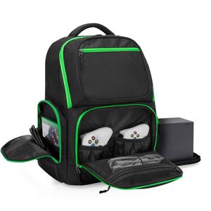 Sac à dos de transport et de voyage étanche en nylon pour ordinateur portable 15,6 pouces et Xbox Series X/S avec rangement pour jeux - Product Image 1