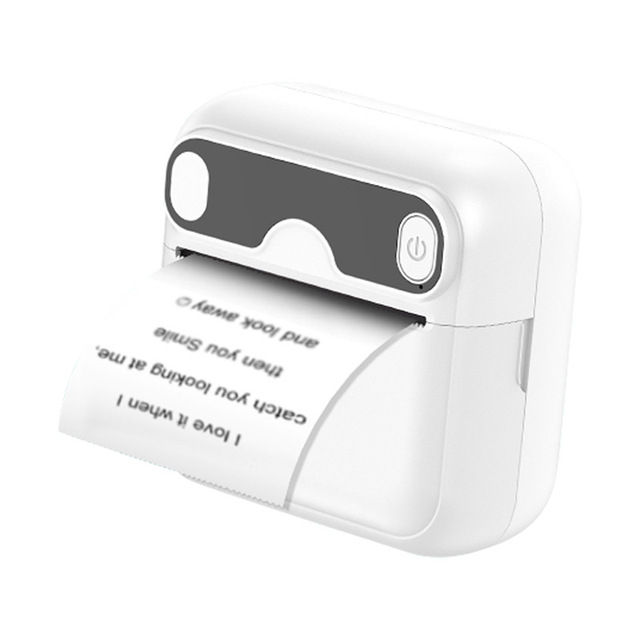 BESTLINE Mini Portable Thermal Printer Inkless Photo Printing for Small Business Office Equipment-for Receipt Label Memo
