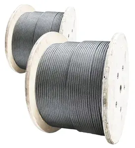 Cuerda de alambre usada Varios cables para cable de alambre de carretera Sistema de barandilla Cuerda de rieles Cuerda de alambre de acero galvanizado 3x7