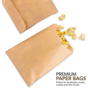 <b>Biodegradable</b> and Compostable Food Grade Unbleached Natural Kraft <b>Paper</b> Stock Bags for Bakery Cookies Sandwich <b>Paper</b> Bags - Product Image 3