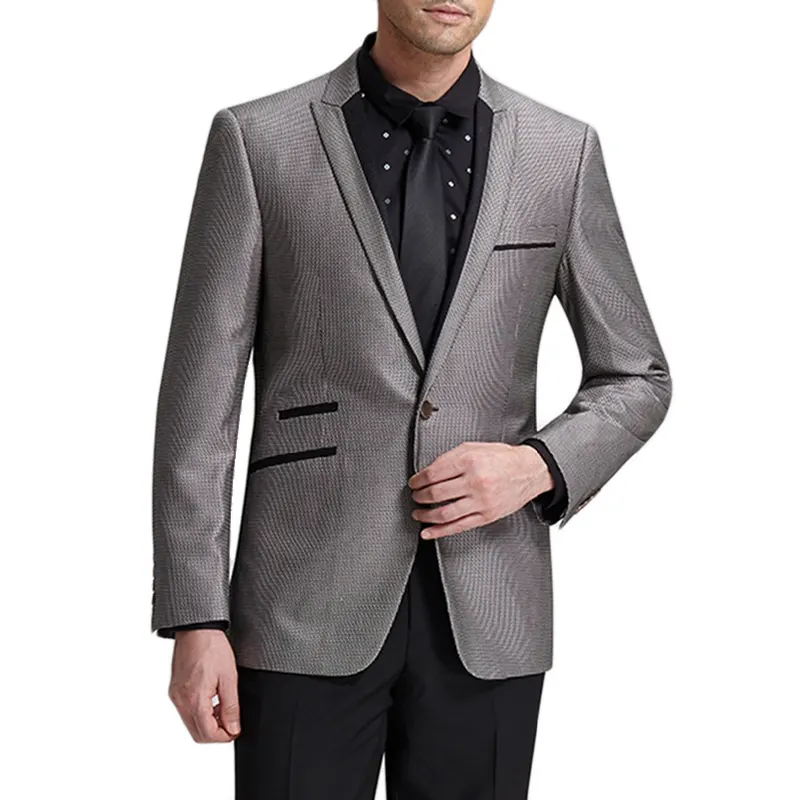 OEM Fast Delivery Gray Business Suit Men's Trousers Pants Man Formal Blank Blazer Suit