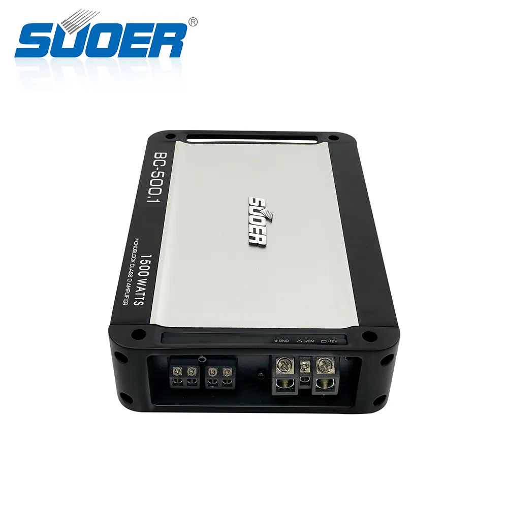 Suoer BC-500.1 rms power audio auto monoblock channel 1500 watt car amplifier professional