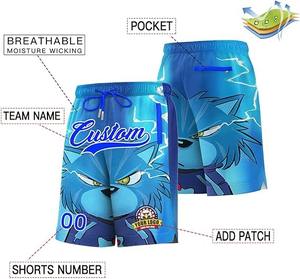 Bsci กางเกงขาสั้นบาสเก็ตบอลกางเกงขาสั้นกีฬาลำลองกางเกงบาสเก็ตบอลกางเกงขาสั้นชายหาดทรงหลวมขนาดใหญ่พิเศษ - Product Image 2