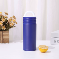 Bouteille d'eau isotherme en acier inoxydable noir mat à double paroi, écologique, résistante au froid, tasse à café, gourde sous vide 6-12