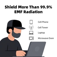 Bonnet unisexe anti-ondes électromagnétiques Faraday, réduit de 99,9 % les radiations électroniques, Wi-Fi, Bluetooth et des antennes cellulaires, antibactérien, bonnet d'hiver