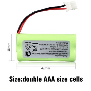 Paquete de Baterías Ni-MH de Alta Calidad, <span class=keywords><strong>2</strong></span>.4v 600mah, Baterías Aa <span class=keywords><strong>Aaa</strong></span> <span class=keywords><strong>2</strong></span>/3aa 1500mah 80mah 1000mah a 2000mah - Product Image 1