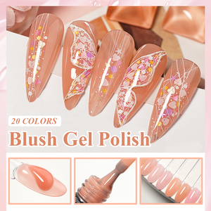 Gel Polish Effet Blush Rose, Gel Constructeur pour Ongles en Bouteille, <span class=keywords><strong>Vernis</strong></span> Gel Liquide Semi-Permanent UV/LED, Tout pour la Manucure des Ongles - Product Image 2