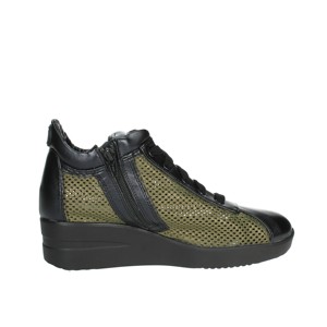 Scarpe Jackie basse 226 sandali con zeppa nero/verdastro scarpe eleganti - Product Image 4
