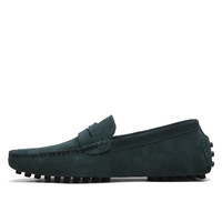 Chaussures décontractées pour hommes, mocassins en daim faits à la main, chaussures plates à enfiler pour hommes, chaussures de conduite, grandes tailles