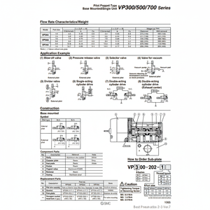 Sous-plaque pneumatique SMC VP300-202-1 pièces pneumatiques - Product Image 1