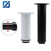 Pieds de meubles cylindriques en plastique robustes et modernes à hauteur réglable pour hôtels, tables et cuisines