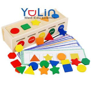 Boîte de Classification de forme de couleur de bois pour les enfants <span class=keywords><strong>Montessori</strong></span> aides pédagogiques pour les enfants Classification connaissances aides à l'apprentissage - Product Image 1