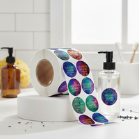 Autocollants pour gel douche et shampoing, autocollants pour gommage corporel, étiquettes personnalisées en rouleaux pour bouteilles, autocollants cosmétiques avec logo sur mesure