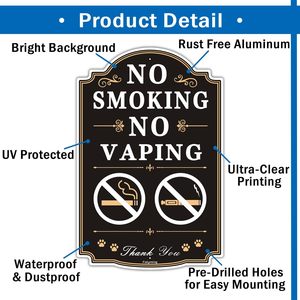 Non <span class=keywords><strong>fumare</strong></span> segni <span class=keywords><strong>di</strong></span> svapo sono adatti per la sigaretta elettronica in alluminio a prova <span class=keywords><strong>di</strong></span> ruggine commerciale sono segno robusto - Product Image 4