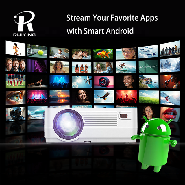 280 Ansi Lumens Projector 5G Bluetooth HD Smart Home Cinema Theater Projector Supports 4K