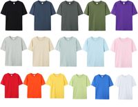 Kaos Lengan Pendek Katun Combed 150g, Bernapas, Polos, Custom Batik,  Cetak,  Longgar, Gaya Jalanan