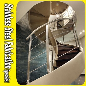 سلالم حلزونية مسبقة الصنع من الفولاذ المقاوم للصدأ عالية الجودة وصديقة للبيئة ومتينة بتصميم عصري للاستخدام الداخلي والخارجي - Product Image 4