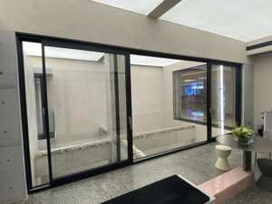 Portes coulissantes en aluminium et verre trempé à trois rails isolées, style villa moderne australienne, pour <span class=keywords><strong>véranda</strong></span>, CHANGYI - Product Image 3