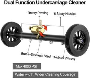 厂家直销 24 英寸电动不锈钢汽车底盘清洗机和清洁机，带高压水扫帚 - Product Image 3