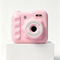 Appareil photo numérique compact CMOS pour enfants, zoom 12x, détection de visage, écran rotatif 180° de 2,8 pouces, pour les 6-13 ans, carte MicroSD incluse