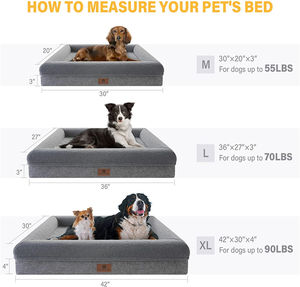 Lam Orthopedisch Traagschuim Hondenbed-Waterdicht Grote Grijze Dierenarts-Aanbevolen Therapeutische Huisdiermeubelen Voor Oudere Honden - Product Image 3