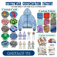 Huili Oem coton épais Vintage lavé fermeture éclair sweats à capuche hommes sérigraphie personnalisée ourlet vieilli strass graphique à capuche