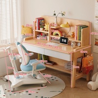 Meilleur vendeur : Bureau d'étude moderne pour enfants, série en bois de caoutchouc, mobilier enfant avec intégration de rangement