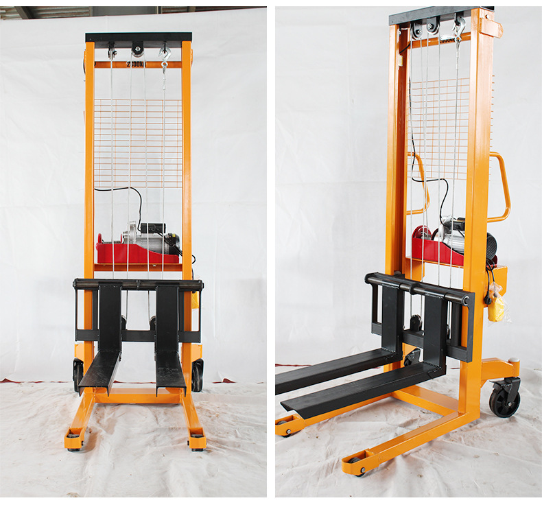 2T 3m подъемник с дистанционным управлением, полуэлектрический поддон-штабелер, Электрический вилочный погрузчик