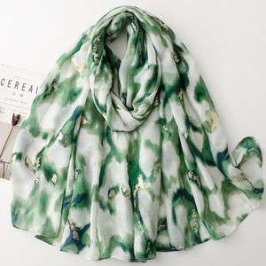 Flower Printed Cotton Feeling Headscarf <b>Beach</b> Travel Stoles for Ladies Long Large Floral Pattern Scarves Shawls - Product Image 3