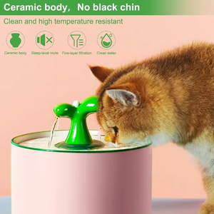 Distributeur d'eau électrique automatique en céramique de 1,5 L pour chat et chien Pompe silencieuse et source de charge d'abreuvoir de filtre pour chats et chiens - Product Image 5