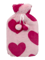 Chaude bouteille d'eau chaude en caoutchouc de cadeau de la Saint-Valentin de vente chaude avec la couverture de peluche de coeur