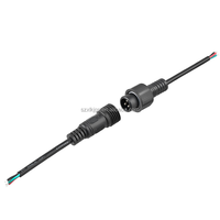 Connecteur de câblage étanche IP65 M15 en gros avec 2-3 conducteurs mâle/femelle, 6A, en cuivre/nylon pour système d'énergie solaire