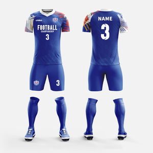 Customization Soccer Wear <b>Set</b> Black Purple Gradient Breathable Comfortable Football Uniform with Personalized - Product Image 3