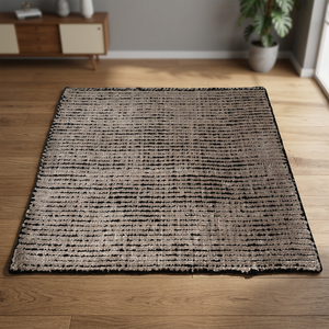 Modern Striped viscose high low Area <b>Rug</b> Rectangle Hand loomed medium Pile <b>Non</b> <b>Slip</b> washable Living Room Use - Product Image 2