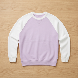 Pull à manches longues en coton 100% tricoté à col rond et manches raglan pour homme, couleur unie, coupe classique, vêtements décontractés pour l'automne - Product Image 2