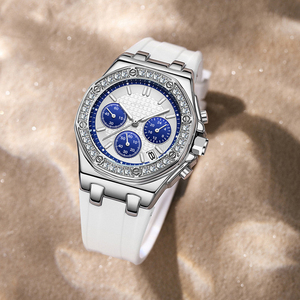 Casual 3 ATM impermeable mujer reloj de cuarzo piedra delgada banda de silicona Montre Femme movimiento de cuarzo reloj plateado para mujer - Product Image 4