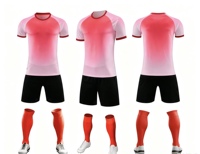Ensemble de maillot de football personnalisé par sublimation, couleur dégradée, uniforme de football, ensemble de maillot d'entraînement pour adultes, short avec chaussettes en option