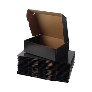 Medium 12x9x4 Corrugated Cardboard <strong>Shipping</strong> <strong>Boxes</strong> with Black Foil for <strong>Small</strong> Business Sponge Liner Corrugated Board Packaging - Product Image 1