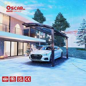 En promotion : Auvent <span class=keywords><strong>de</strong></span> protection solaire en polycarbonate et aluminium pour extérieur, abri <span class=keywords><strong>de</strong></span> voiture en aluminium pour <span class=keywords><strong>allée</strong></span> et parking - Product Image 1