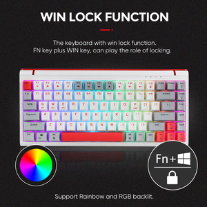 Bàn Phím Cơ Mini 60% Công Tắc Swaap Nóng Đèn Nền PBT Cầu Vồng RGB Có Dây + 2.4G Không Dây + Ba Chế Độ BT - Product Image 4