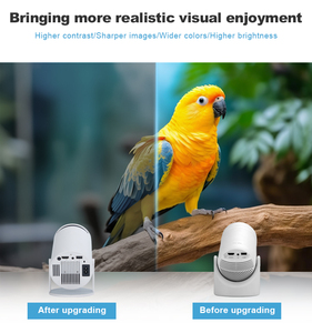 Xách tay 1080P Mini <span class=keywords><strong>projector</strong></span> với wifi & Ngoài trời Movie chiếu tự động Keystone Tương thích với điện thoại TV Stick máy tính xách tay - Product Image 4