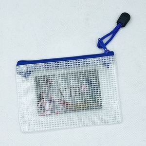 Porte-monnaie transparent Xi Peptide, mini sac de rangement en PVC avec fermeture éclair pour cartes et pièces de monnaie, design en forme de L - Product Image 1