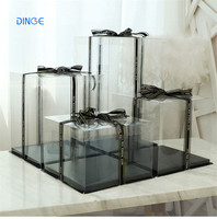 Luxury Cake Birthday Paper Custom Box Boards Printed pop Transparent 12 clear 10 Packaging Inch Cake Boxes