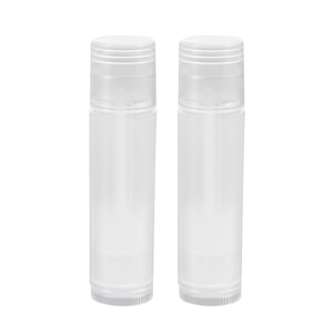 Hochwertige 4,2g Twist up Lippen balsam Chaps tick Tubes Kosmetik schlauch Verpackung Runde Weiß Schwarz Kunststoff Lip gloss Verpackung - Product Image 2