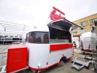 Cuisine mobile entièrement équipée en acier inoxydable, remorque alimentaire remorquable à vendre pour la vente de glaces, de café, de bonbons et de collations