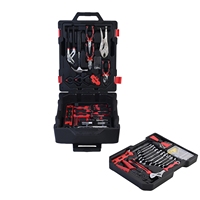 Coffret à outils de mécanicien automobile robuste de 299 pièces avec chariot et mallette rigide, personnalisable OEM, jeu de clés à cliquet et douilles