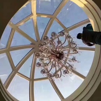 Serre de jardin préfabriquée moderne en verre avec structure en aluminium et verre double trempé Low-E, toit à pignon écologique